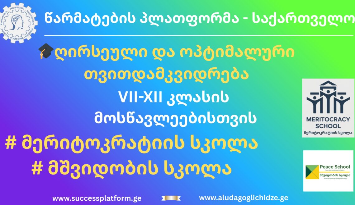 ღირსეული და ოპტიმალური თვითთდამკვიდრება VII–XII კლასის მოსწავლეებისთვის 1 spg schools 01